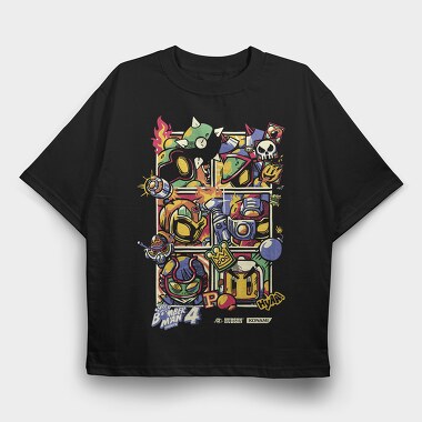 Super Bomber Man 4 Tribute, Tricou Oversize Barbati (Unisex)
