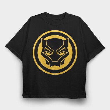 Yellow Panther Mask, Tricou Oversize Barbati (Unisex)