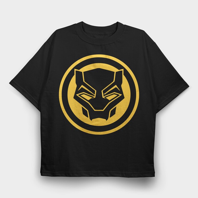 Yellow Panther Mask, Tricou Oversize Barbati (Unisex)