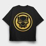 Yellow Panther Mask, Tricou Oversize Barbati (Unisex)