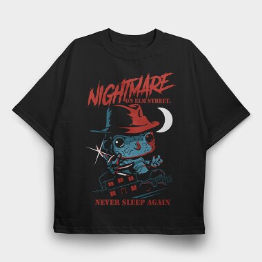 Nightmare Elm Street Horror, Tricou Oversize Barbati (Unisex)