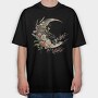Moon Floral Symbiosis, Tricou Oversize Barbati (Unisex)