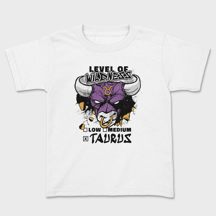 Level Of Wildness Taurus, Tricou Copii