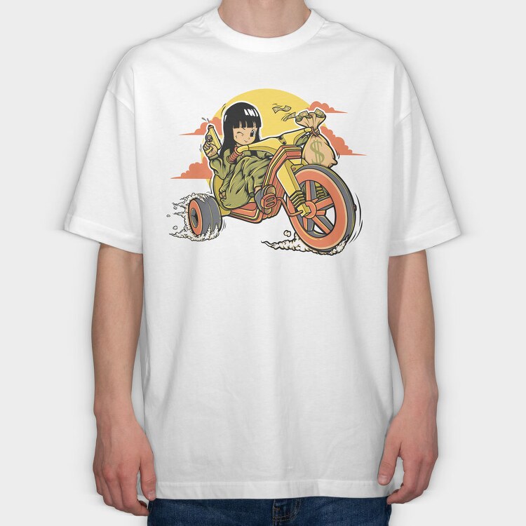 Ani Bike Ride, Tricou Oversize Barbati (Unisex)