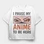 Anime Eyes Pause Here, Tricou Oversize Barbati (Unisex)