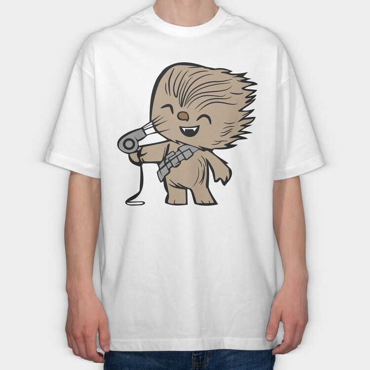 Chewies Hairdryer, Tricou Oversize Barbati (Unisex)