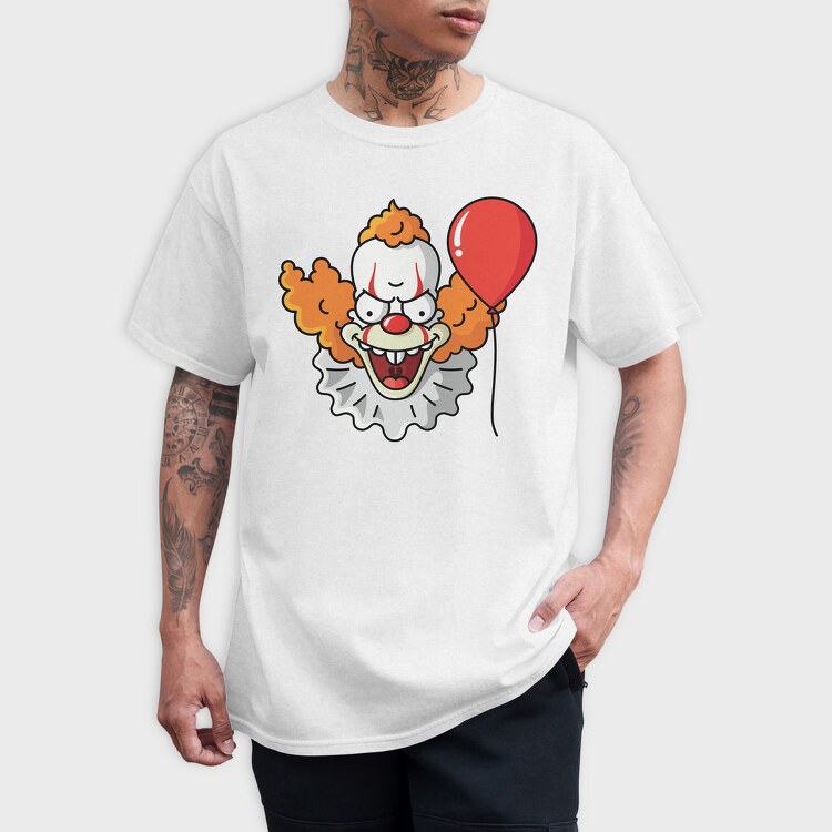 Clown Balloon Scream, Tricou Barbati (Unisex)
