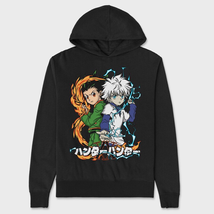 Bunbun Ninja Battle, Hanorac Oversize Barbati (Unisex)