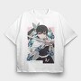Butterfly Katana Girl, Tricou Oversize Barbati (Unisex)