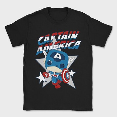 Captain America Pop Art 1, Tricou Barbati (Unisex)