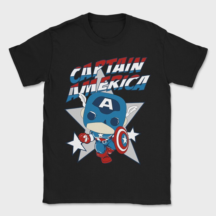 Captain America Pop Art 1, Tricou Barbati (Unisex)