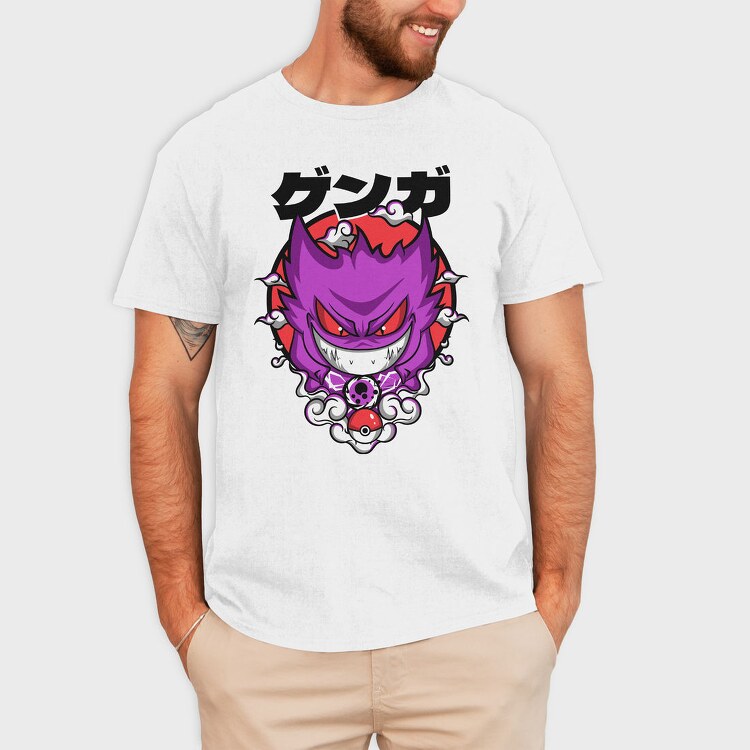 Gengar Ghostly Grin, Tricou Barbati (Unisex)