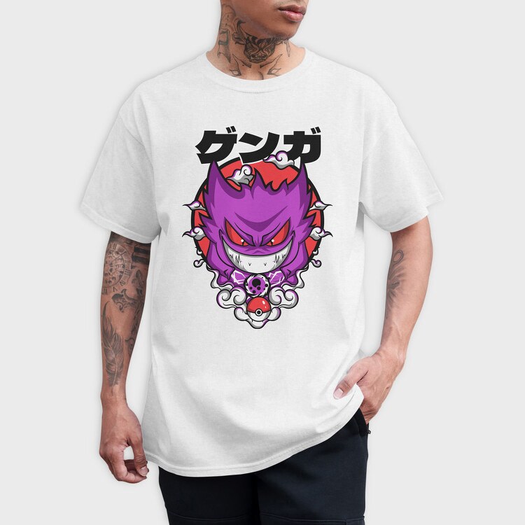 Gengar Ghostly Grin, Tricou Barbati (Unisex)