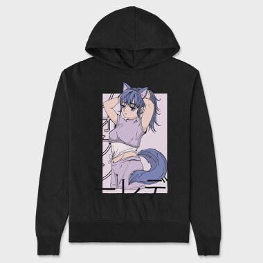 Cat Girl Tail, Hanorac Oversize Barbati (Unisex)