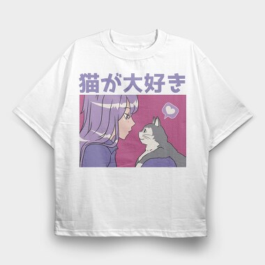 Cat Lovers Dream, Tricou Oversize Barbati (Unisex)