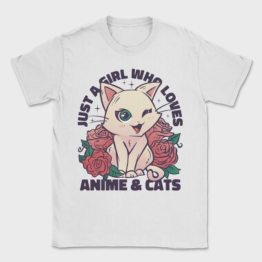 Cat Rose Anime, Tricou Barbati (Unisex)