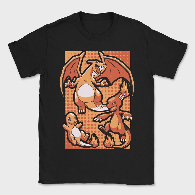 Charizard Fire Trio, Tricou Barbati (Unisex)