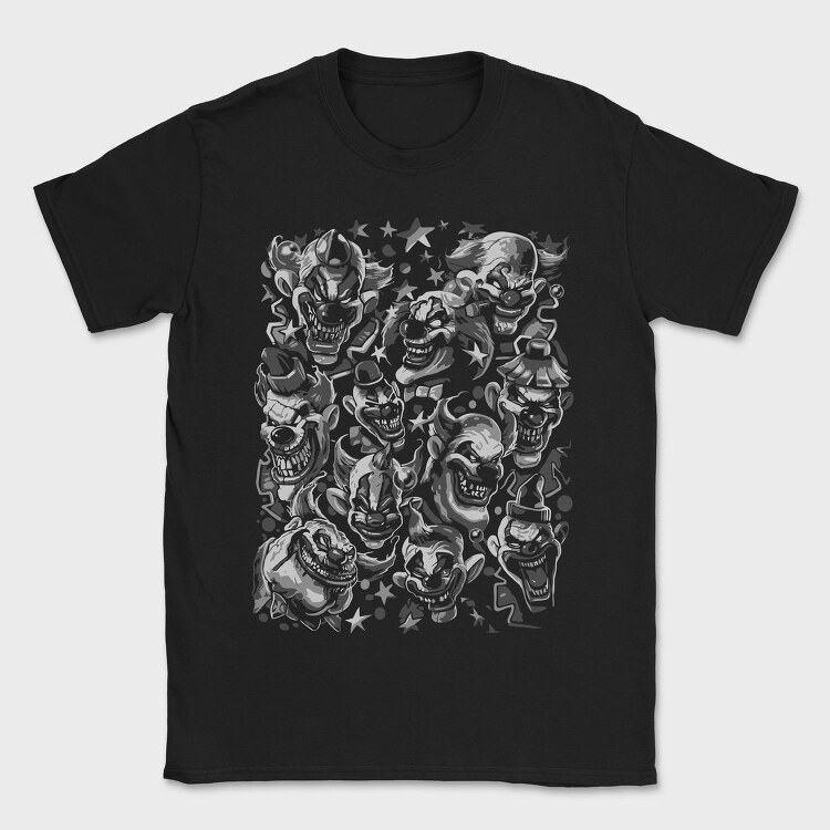 Clown Chaos Stars, Tricou Barbati (Unisex)