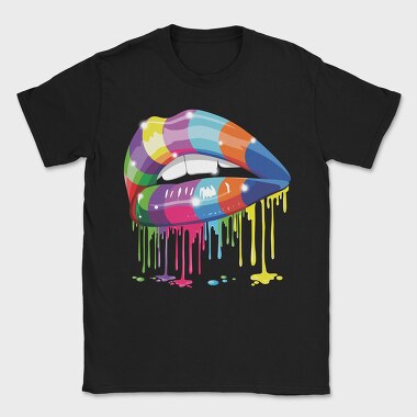 Colorful Lips Drip, Tricou Barbati (Unisex)