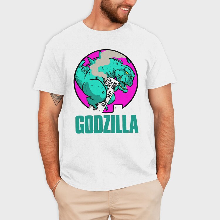 Godzilla Neon, Tricou Barbati (Unisex)