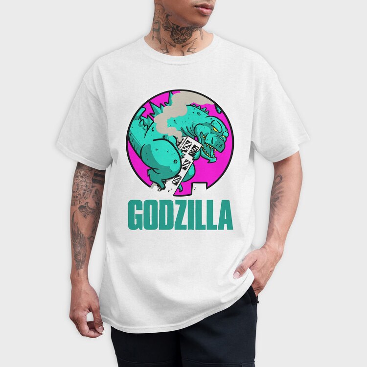Godzilla Neon, Tricou Barbati (Unisex)