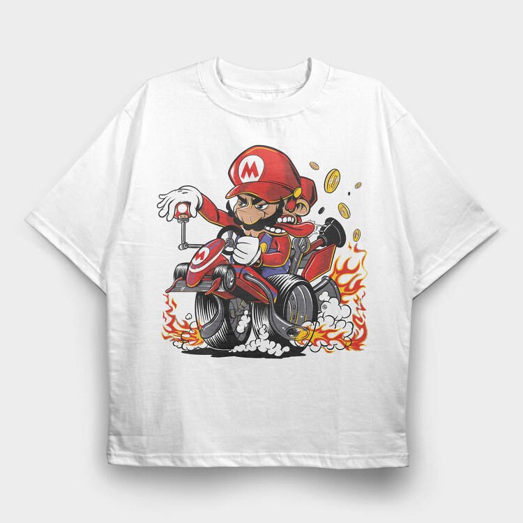 Mario Kart Speed, Tricou Oversize Barbati (Unisex)