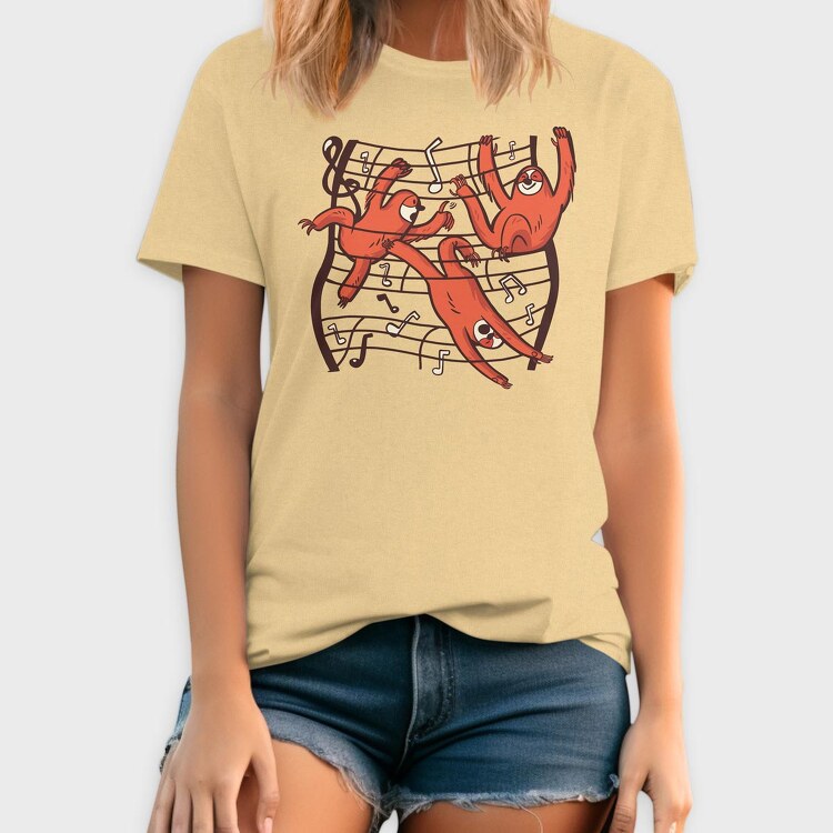 Sheetmusic Sloths, Tricou Barbati (Unisex)