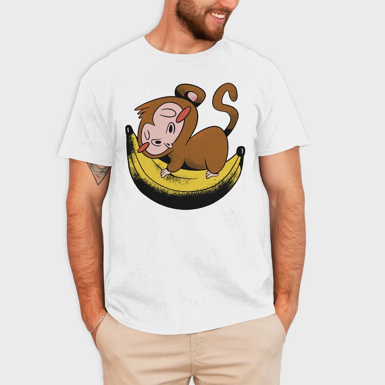 Banana Monkey Ride, Tricou Barbati (Unisex)