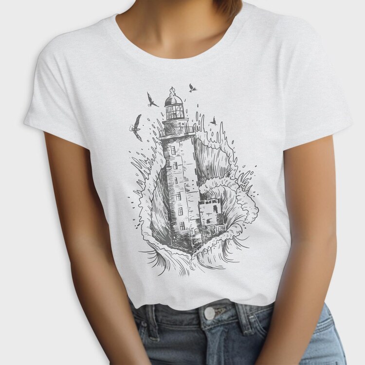 Lighthouse Wave, Tricou Femei
