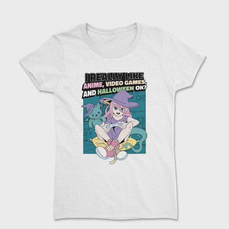 Halloween Gaming Witch, Tricou Femei