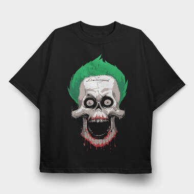 Damaged Joker, Tricou Oversize Barbati (Unisex)