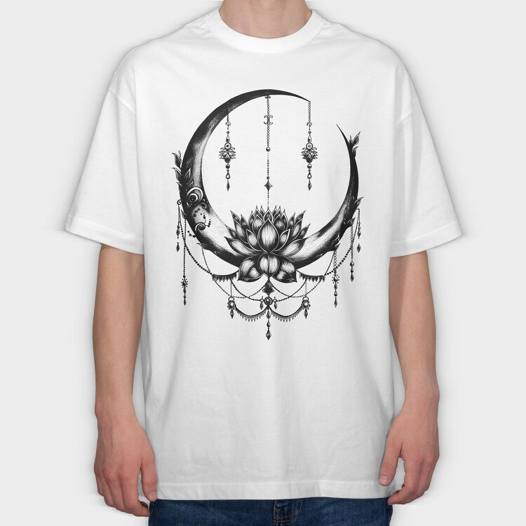 Moon Flower Chandelier, Tricou Oversize Barbati (Unisex)