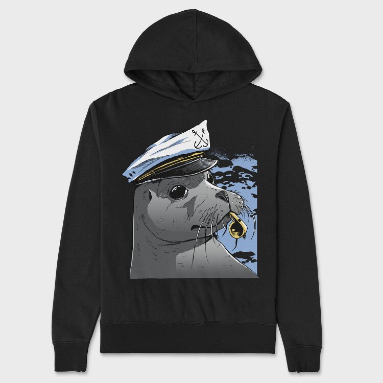 Seal Captains Hat, Hanorac Oversize Barbati (Unisex)