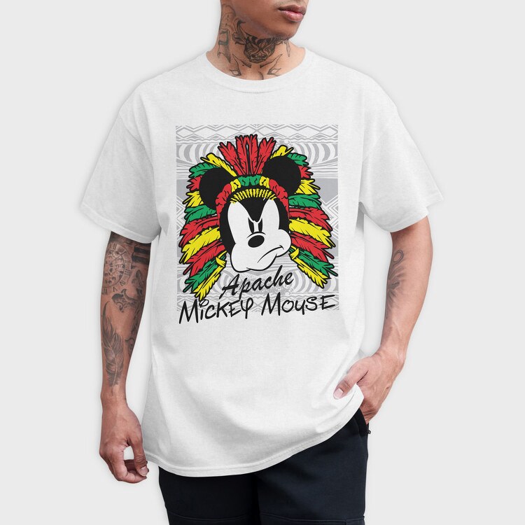 Mickey Apache Mouse, Tricou Barbati (Unisex)