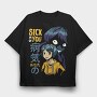 Sick You Anime Girl, Tricou Oversize Barbati (Unisex)