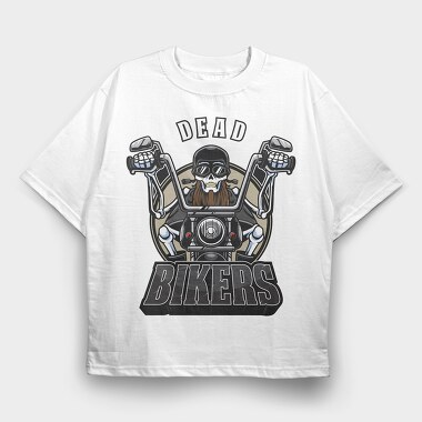 Dead Bikers, Tricou Oversize Barbati (Unisex)