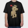 Simba Crown Heart, Tricou Oversize Barbati (Unisex)