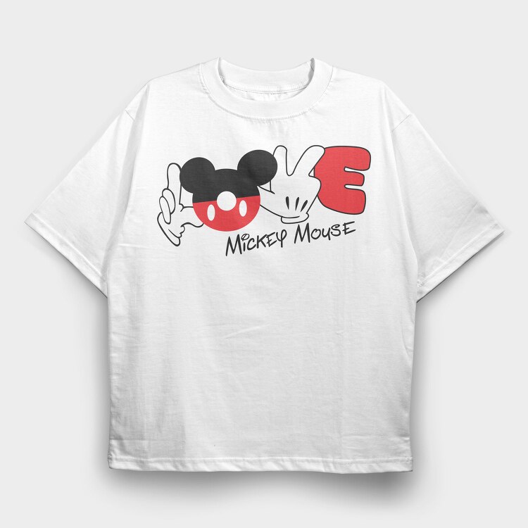 Mickey Love, Tricou Oversize Barbati (Unisex)