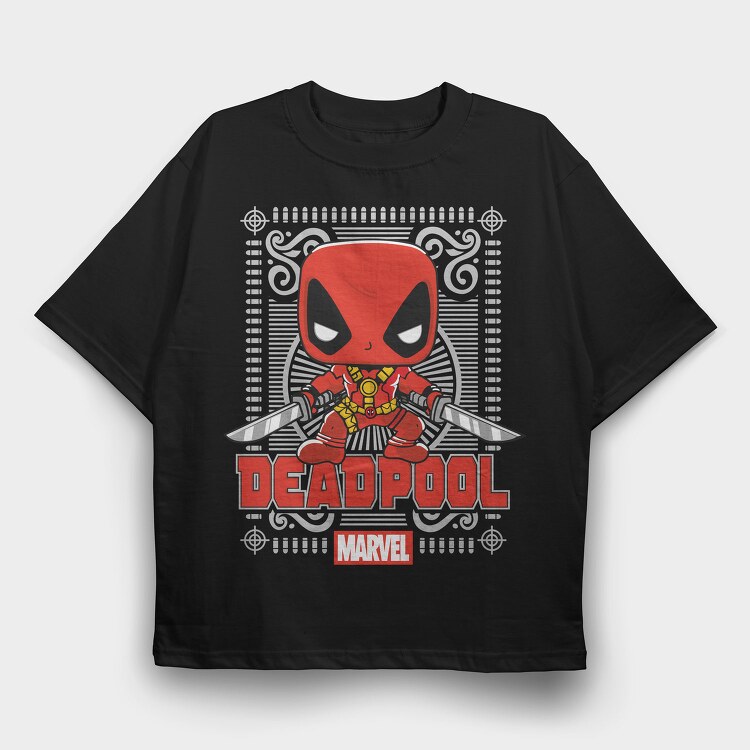 Deadpool Pop Art, Tricou Oversize Barbati (Unisex)
