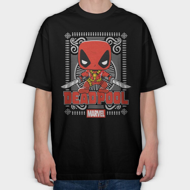 Deadpool Pop Art, Tricou Oversize Barbati (Unisex)