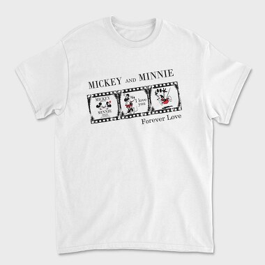 Mickey Minnie Forever Love, Tricou Barbati (Unisex)
