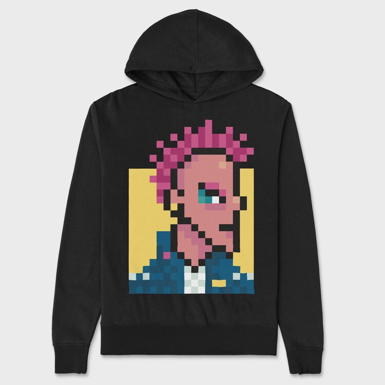 Pixelated Pony, Hanorac Oversize Barbati (Unisex)