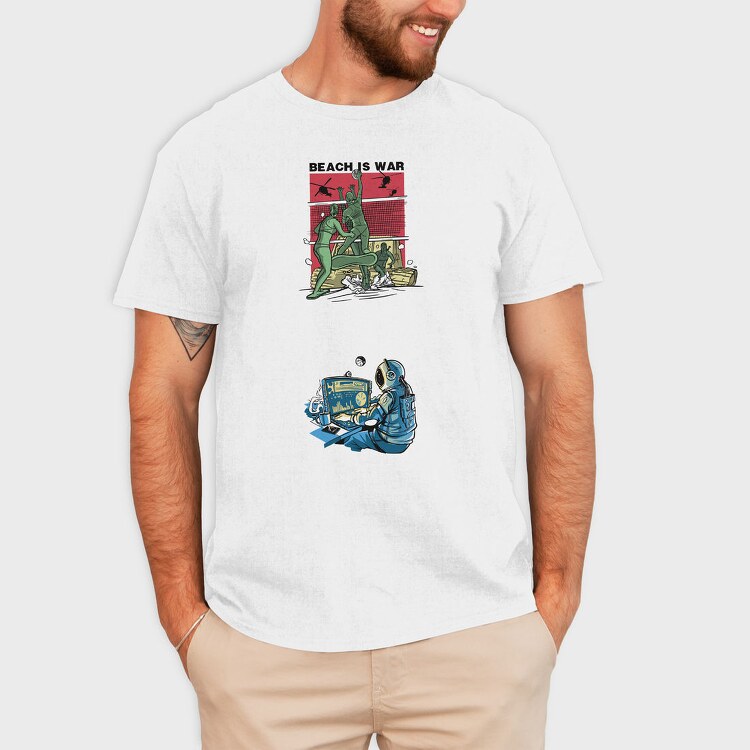 Beach Volleyball War, Tricou Barbati (Unisex)