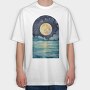 Moon Night Ocean, Tricou Oversize Barbati (Unisex)