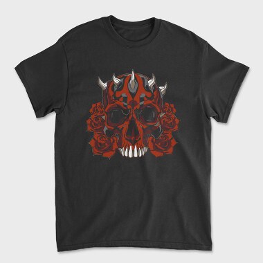 Skull Roses, Tricou Barbati (Unisex)