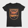 Retro Sunset Outroad Badge, Tricou Femei
