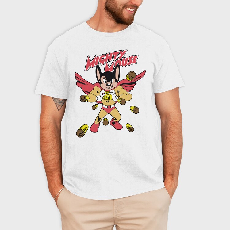 Mighty Mouse, Tricou Barbati (Unisex)