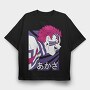 Purple Fox Howl, Tricou Oversize Barbati (Unisex)