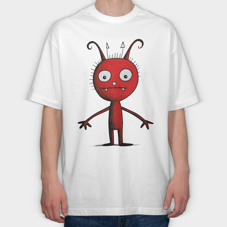 Monster Face, Tricou Oversize Barbati (Unisex)