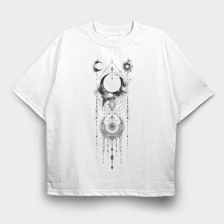 Moon Phase Chandelier, Tricou Oversize Barbati (Unisex)